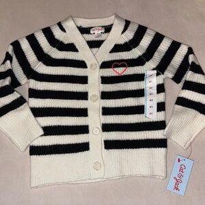 Cat & Jack Kids Striped‎ Cardigan with Heart Detail